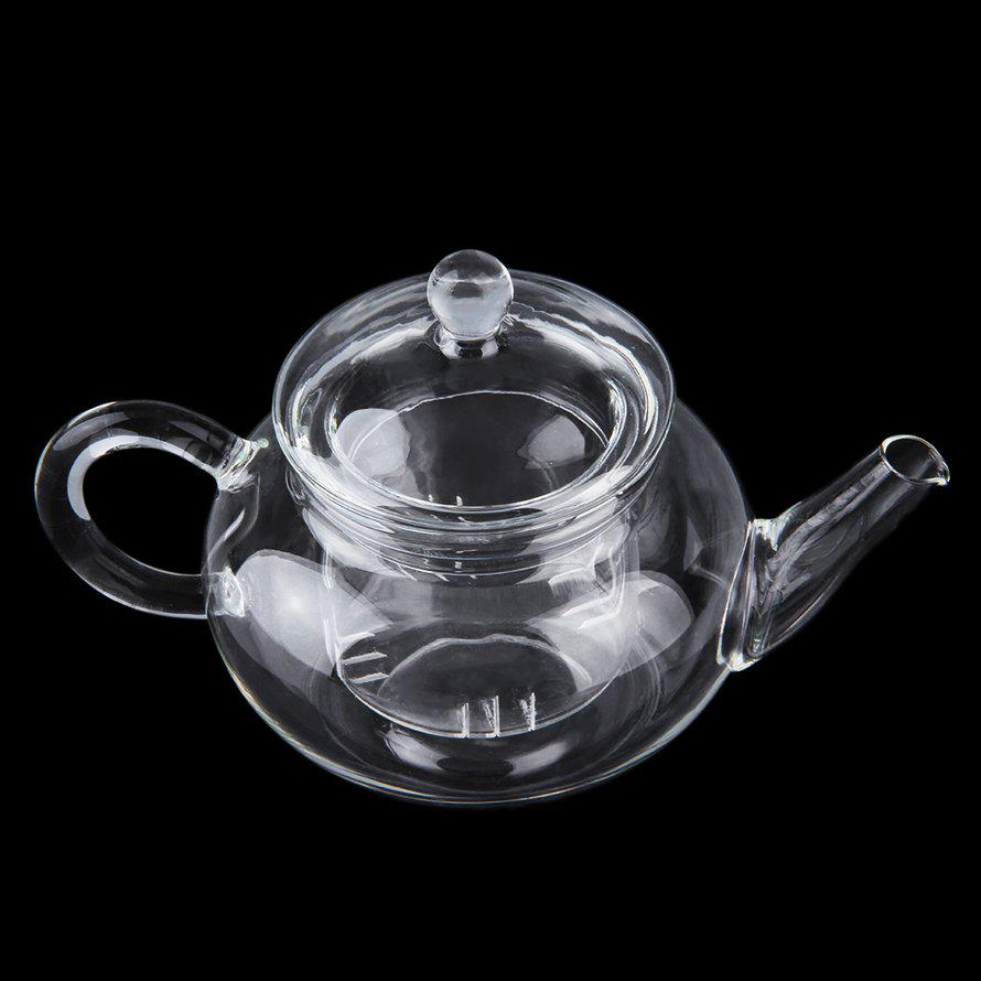 Clear Glass Teapot Jug With Infuser Coffee Tea Leaf Herbal Pot Heat Resistant