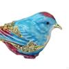 Holder, Enamel Hinged Jewelry Box, Bird Trinket Box Organizer Display for Christmas Earrings