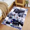 Mbappe Customize Your Name Area Rug Suitable for Study room Playrooms Foyer Balcony Anti-slip Rug Anime Office Decor Perfect Gift for Friends & Family