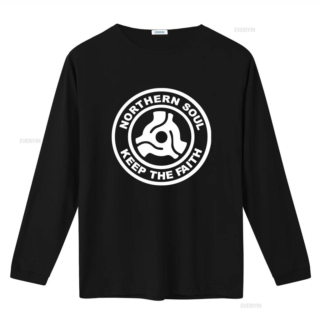 Northern Soul Keep The Faith Retro Disco Music T Shirt for Men Comfortable Cotton Loose Fit vintage Washed Soft Stylish