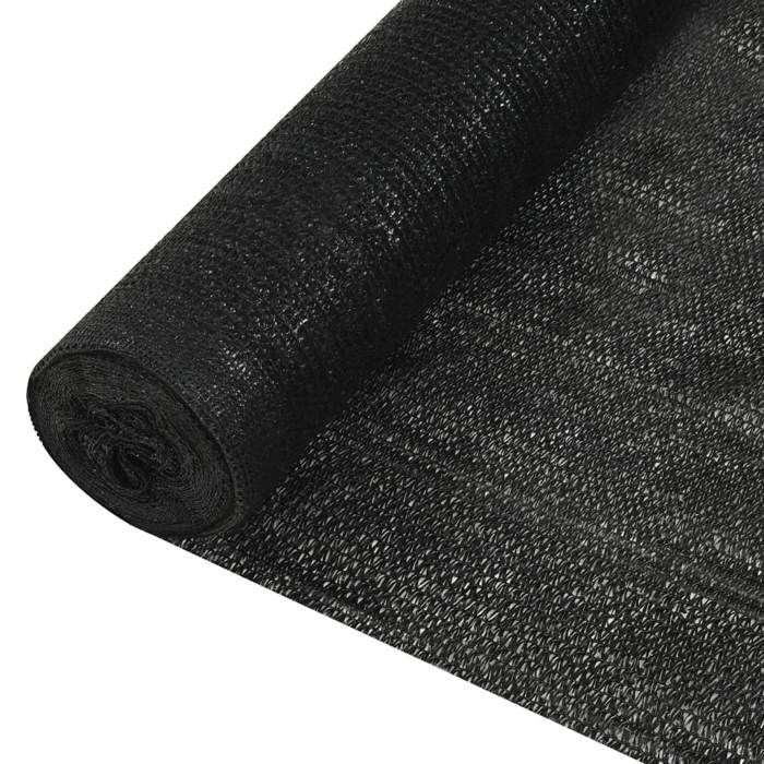 Filet brise-vue - Maison Exclusive - Noir - 2 x 25 m - PEHD 195 g/m²