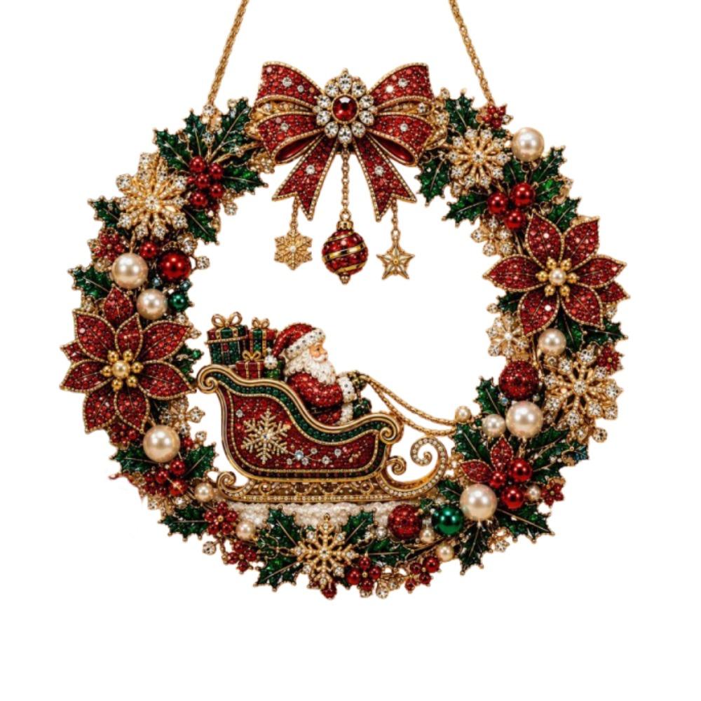 Acrylic Christmas Diamond Painting Kit Unfinished Christmas Tree DIY Diamond Painting Pendant Santa Reindeer Xmas Ornament Kit