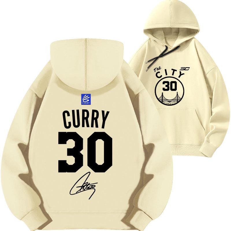 2025 Curry #30 Warriors Hoodie - Thickened Velvet Basketball Sport Top