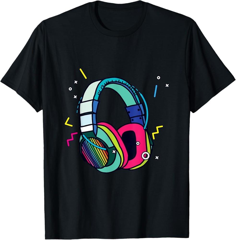 

Music Sound Headphones DJ Funny Gift For Disk Jockey T-Shirt 2XL