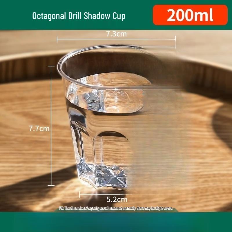 Yuzhuxun 200ml Octagonal Disposable Transparent Plastic Cups