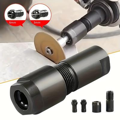 1 stück 3/6mm Winkelschleifer Modifizierter Adapter Zum Geradschleifer Spannfutter Für Winkelschleifer vom Typ 100 M10 Gewindeschleifschneider