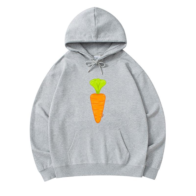 Cheap 300 GSM Men's Healthy Cotton Hoodies Carrot Print Premium Cotton
