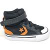 Converse Pro Blaze Comfortable Versatile Anti-Kick Shock-Absorbing High-Top Walking Shoes Baby Sneaker Black 763564C