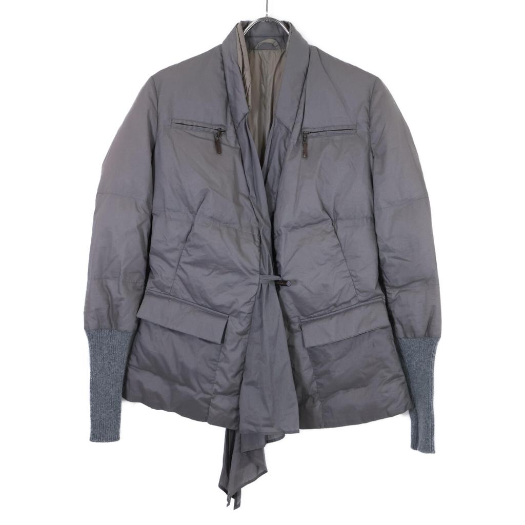 Brunello Cucinelli Shawl Collar Down Jacket Jacket grayUsed