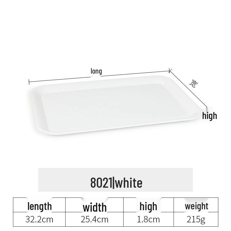 Melamine Rectangular Serving Tray for Cups, Bread, and Cake