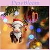 Creative Acrylic Bull Christmas Tree Ornament Colorful Car Interior Decoration