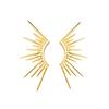 925 Silver Ear Needle Vintage Sun Hoop Earrings for Women Punk Hip Hop Sun Flower Big Earrings Fashion Jewelry Gifts