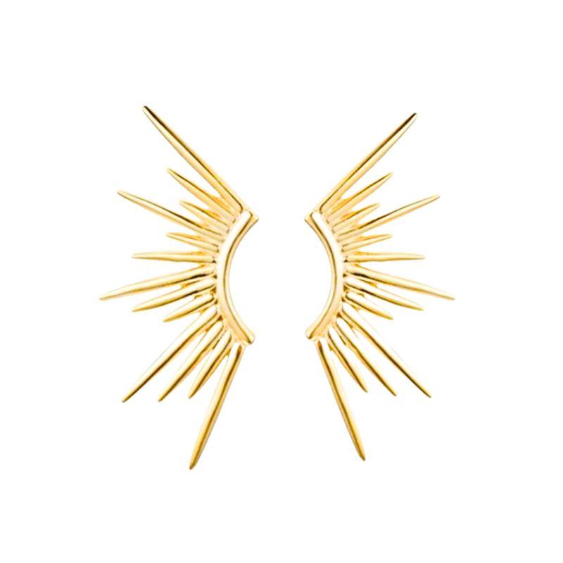 925 Silver Ear Needle Vintage Sun Hoop Earrings for Women Punk Hip Hop Sun Flower Big Earrings Fashion Jewelry Gifts