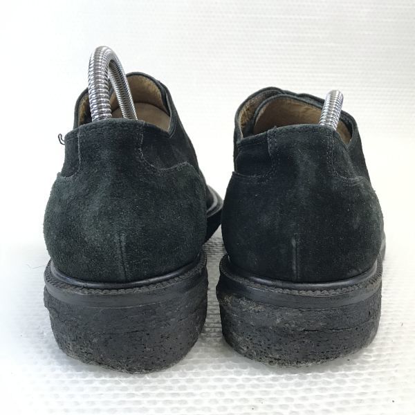 LARIO Crepe Sole Suede Leather Desert Boots [Italy/7/25.5-26.0/Black] Dress Shoes(USED)