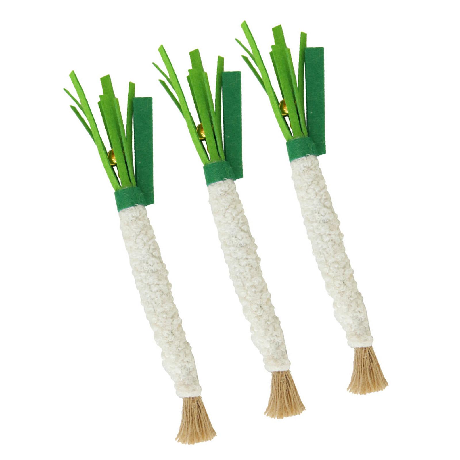 

Pack Of 3 Silvervine Cat Toys Colorful Raffia Chew Toys For Aggressive Chewers And Kitten Teeth Cleaning