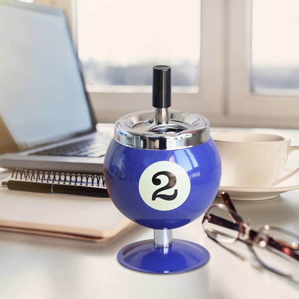 Push-type Metal Ashtray With Lid