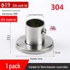 Stainless Steel Wardrobe Hanging Rod Flange Seat for Curtains, Towels, and Clothes Drying