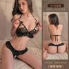 Erotic Underwear Sexy Three-point Lace Seductive Bra Set Hot No-Take Uniform Women's Pajamas 8745