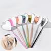Stainless Steel Multi-Color Eyelash Inspection Mirror — Eyelash Extension Aid — Heart-Shaped Lens Inspection Mirror