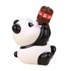 Resin Cute Animal Ornament Drinking Coke Pose Animal Cake Topper  For Home Decor