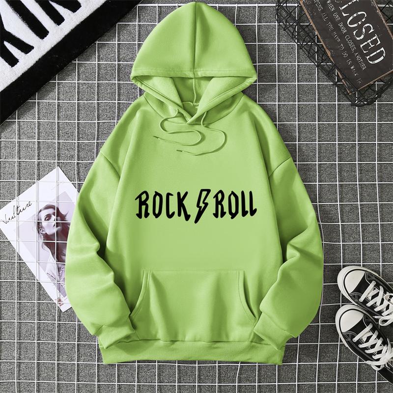 

Letter Print Women Sweatshirt Soft Casual Loose Vintage Female Hoodies 2025 Winter New Warm Fleece Student Tops Y2k CYXX374 5XL зелений