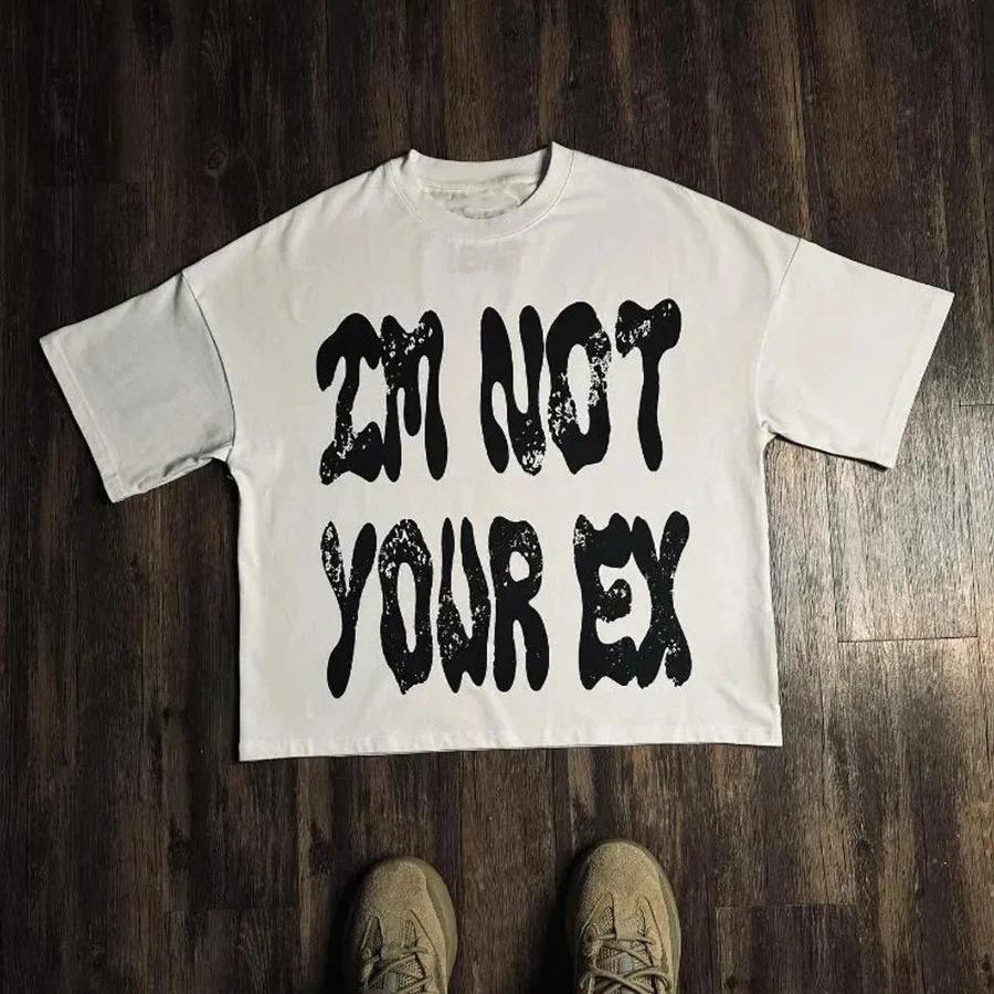 Tshirt Streetwear Summer Tshirt Apple Sauce Printed Gothic Cute Top Short Sleeve Y2K Korean Fashion