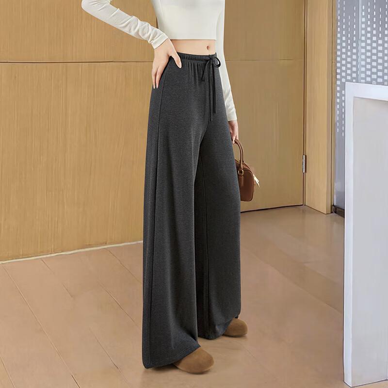 Women's Relaxed Fit Wide-Leg Drawstring Pants
