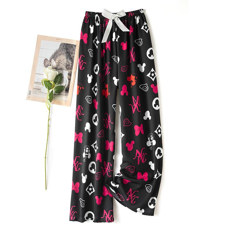 

Штани для сну жіночі літні тонкі широкі штани можна носити на вулиці штани проти комарів великого розміру домашні штани для кондиціонера One size