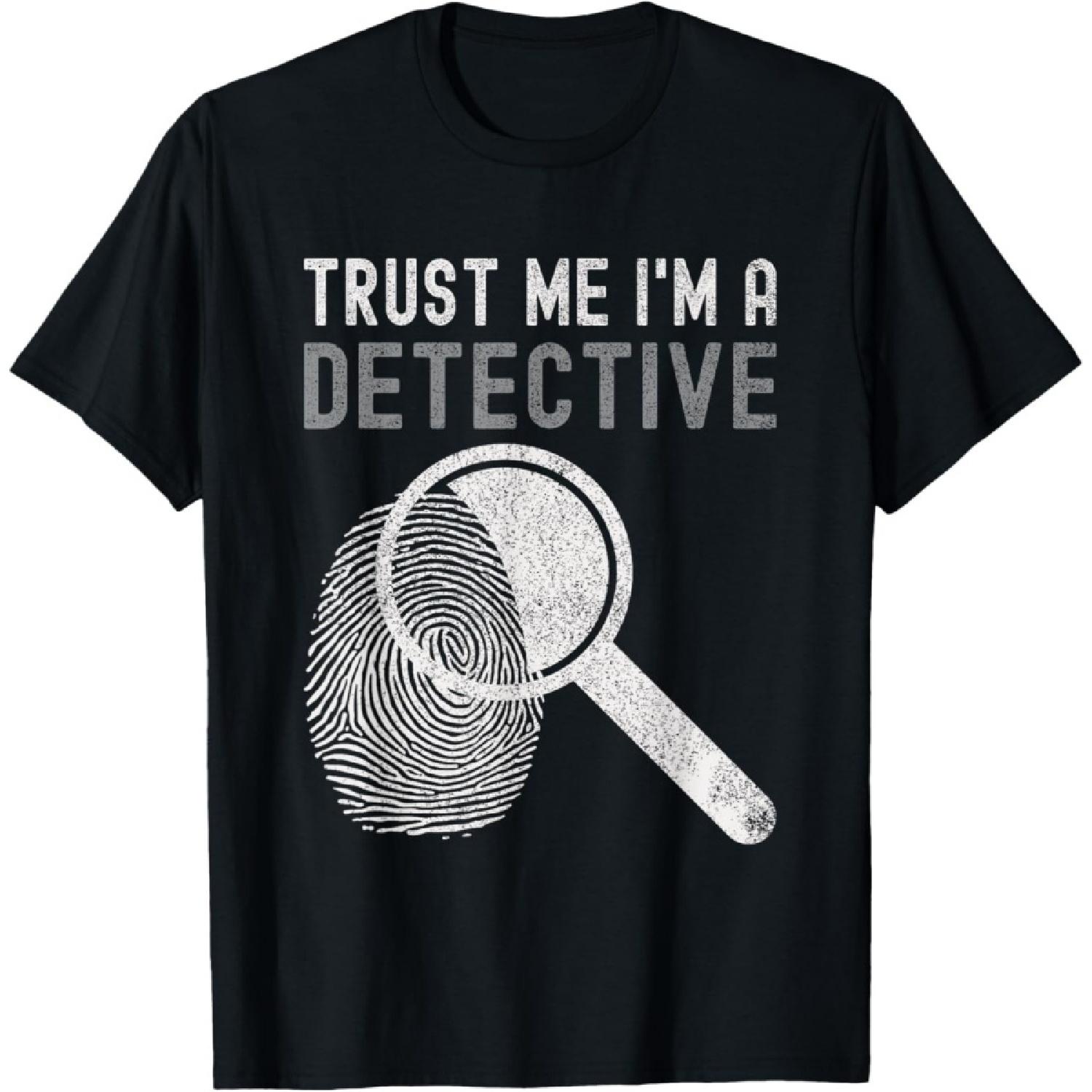Смешная Детективная Костюм Частный Детектив Шпион Место Преступления Футболка(3) S