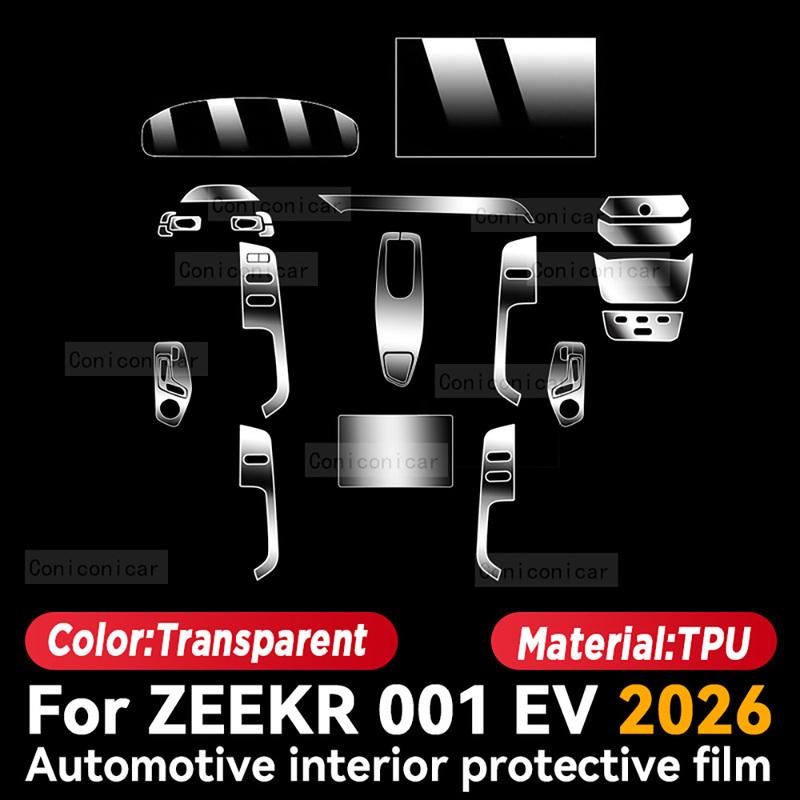 For ZEEKR 001 EV 2026 Car Interior Protection Anti-Scratch Film Trument Center Control Navigation Screen Accessories