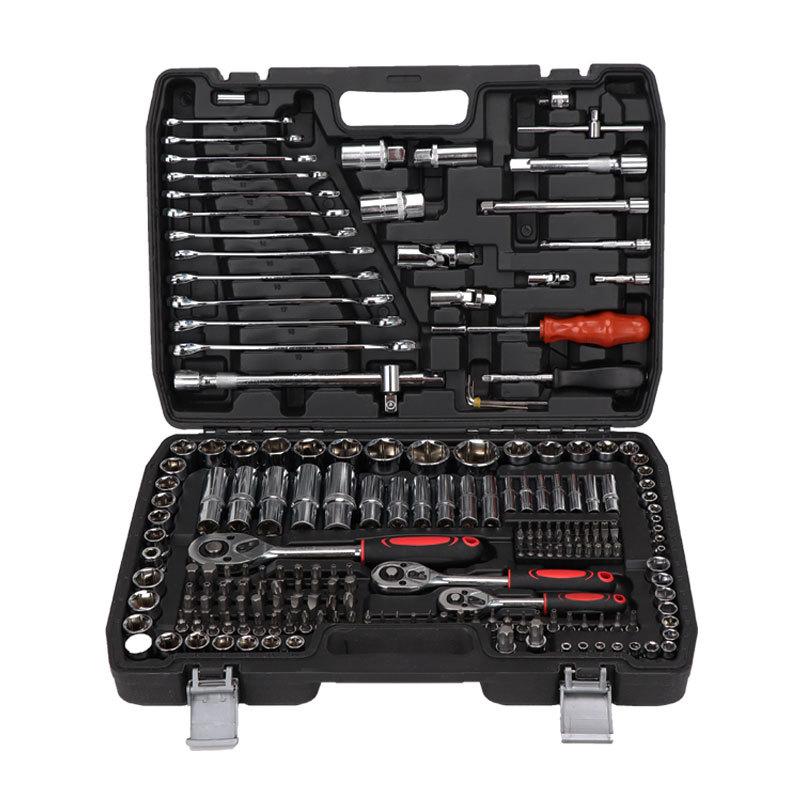 216-Piece Professional Socket Set - 1/2" 3/8" 1/4" Drive SAE & Metric, 72-Tooth Ratchet for Automotive & Home Repair