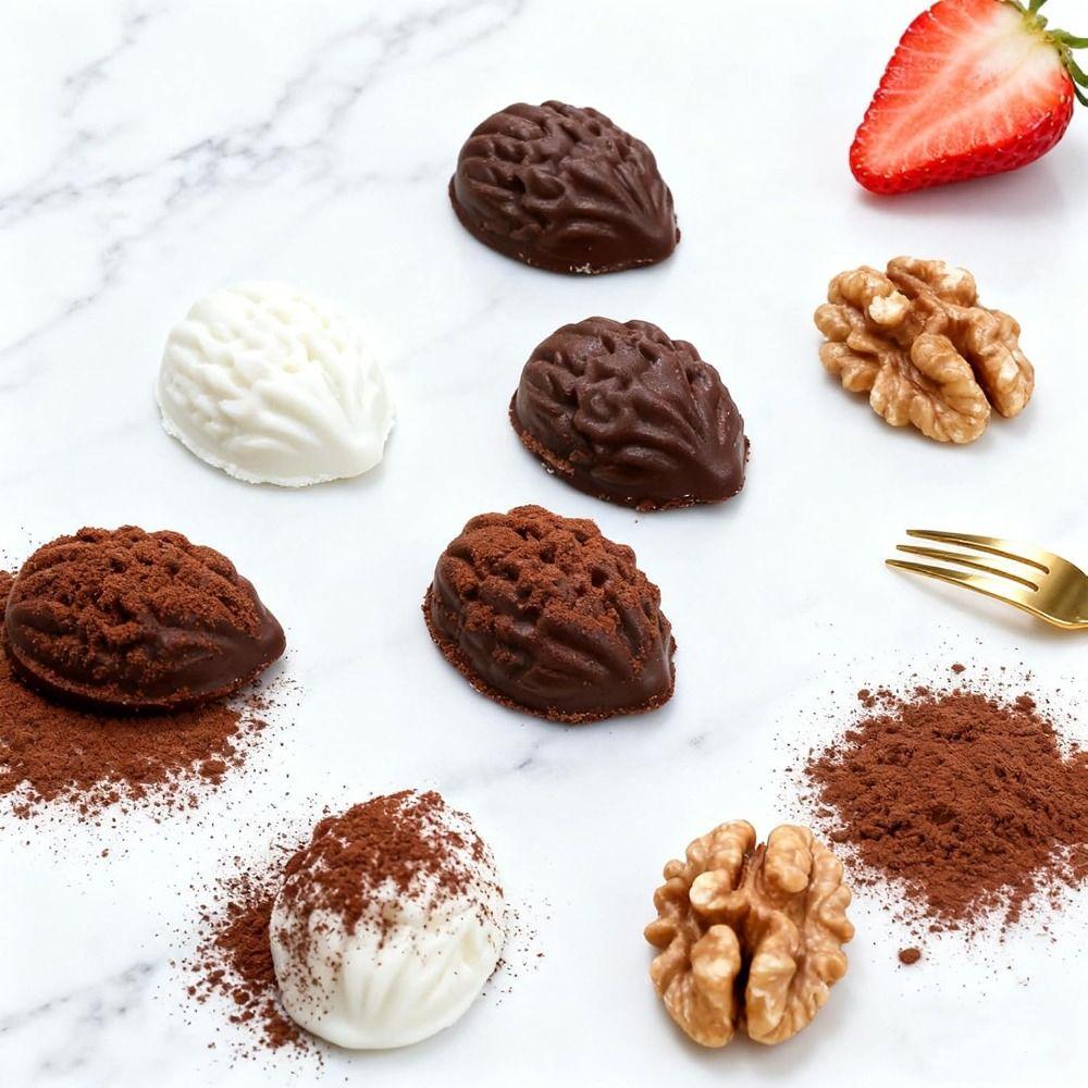 Heat-Resistant Walnut Silicone Molds 18-Cavity Baking Cake Mold New 3D Walnut Cookie Molds  Candy