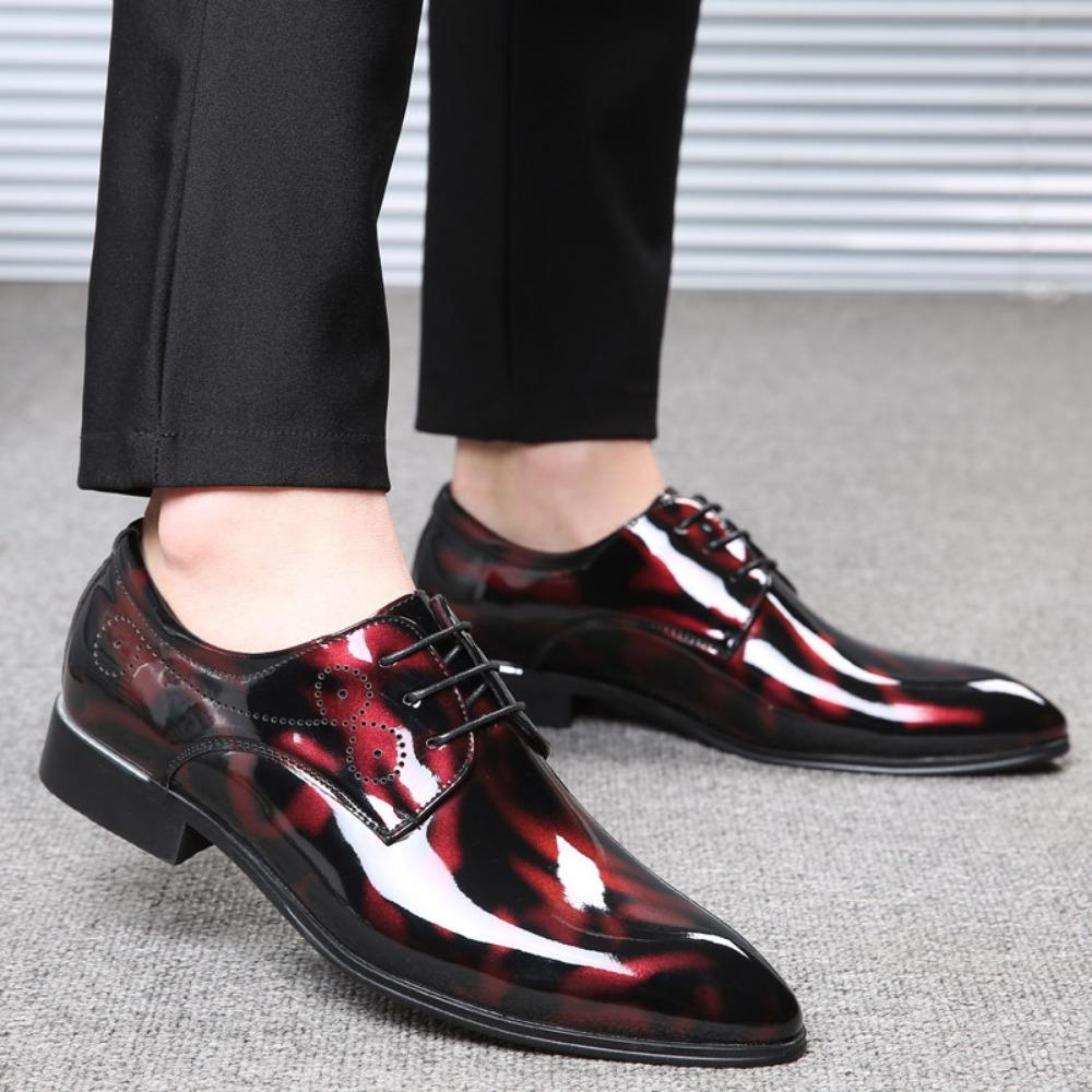 British Style Men Leather Shoes Autumn Fashion Business Casual Big Size Formal Shoes