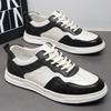 2025 Spring and Autumn Men's Casual Board Shoes Fashion First Layer Cowhide Sewing Thread Light Luxury and Comfortable Men's Little White Shoes Br