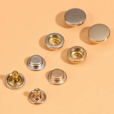 6Pcs/Set New Solid Metal Buttons Fasteners Button Easy To Use Snap Button Round Shape No Sewing Buttons Sewing Accessories