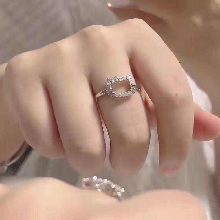 

The Same Ring Women s Niche Design High-end Cat Versatile Adjustable Gold Ring
