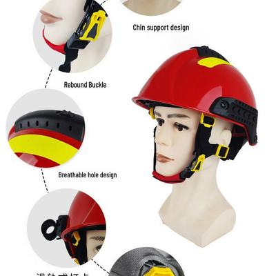 Allzweck-Rettungs- und Feuerwehrhelm mit atmungsaktiven Löchern, Visier und stoßfester Kopfschutz
