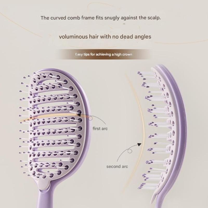 Wet And Dry Use Volumizing Hair Comb With Auto Cleaning Design For Gentle Detangling And Comfortable Ergonomic Grip