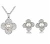 Avance Flower Bijou Pearl Earrings and Necklace 2-Piece Set for Women