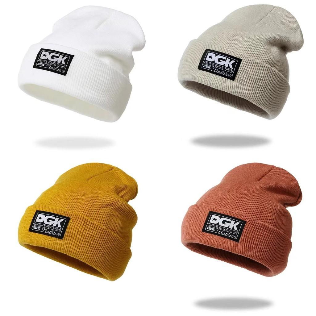 Knitted Hat For Adults With Alphabet Patch Windproof Warm Winter Headgear For Outdoor Skiing