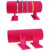 Heißes Pink Farbe Samt Separates Abnehmbares Schmuck Stirnband Haarreif Haarband Haarspange Halter Präsentationsständer Rack Organizer