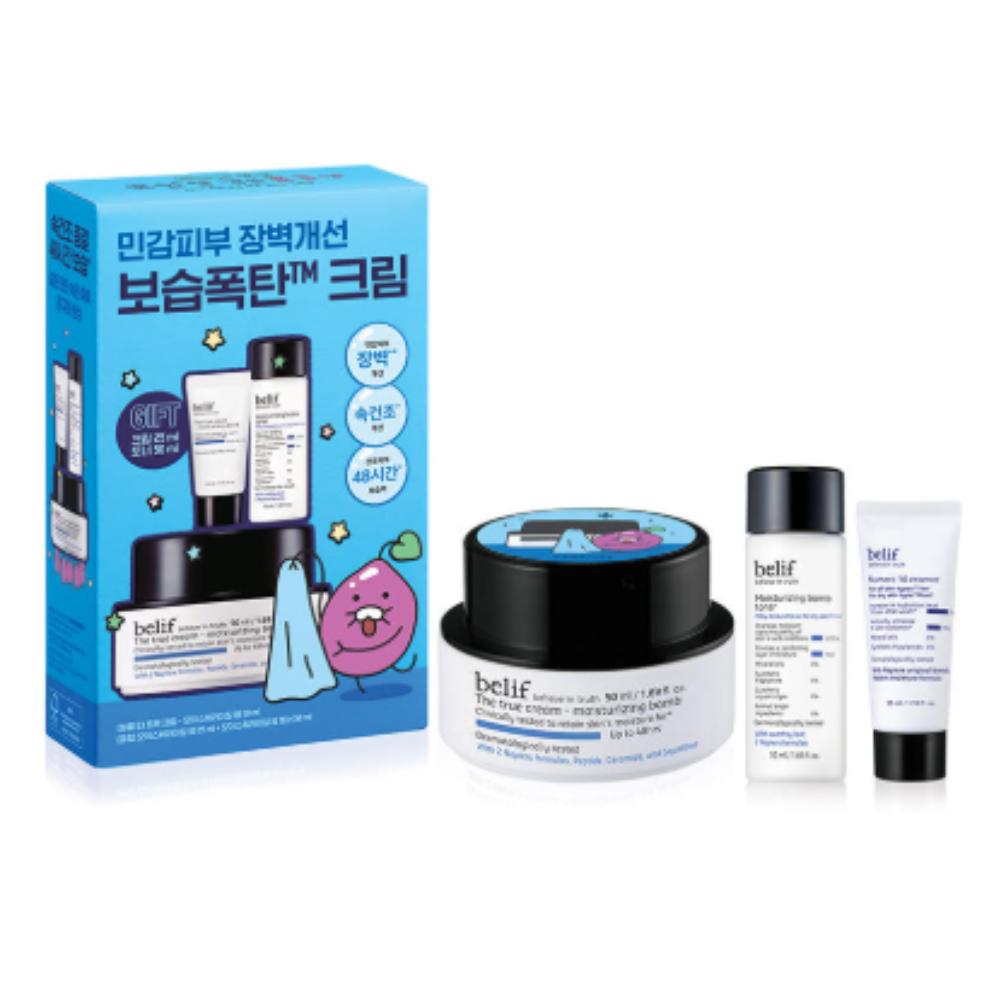 

belif The True Cream Moisturizing Bomb Value Set - Moisturizing Bomb 50ml + 25ml + Moisturizing Bomb Toner 50ml