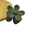 Matte Flower Hair Claw: Five-Petal Clip for Updo & Ponytail