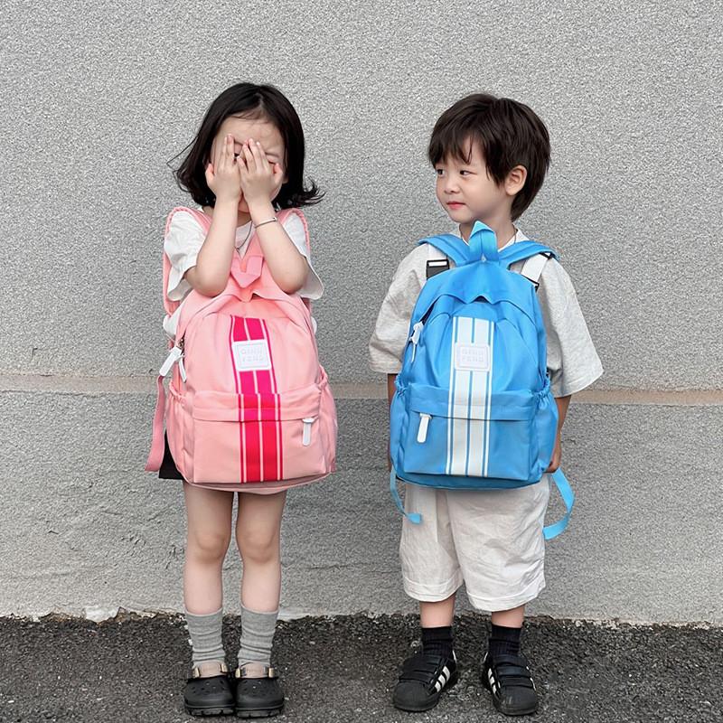 Stylish Simple Korean Backpack For Kids Gender Neutral Breathable Nylon For Preschool