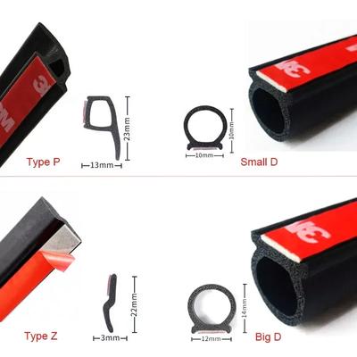 4m Autodeurafdichtingsstrip Auto Rubber Afdichting D Z P Type Geluidsisolatie Stofdicht Geluidsdichte Afstroken Interieuraccessoires