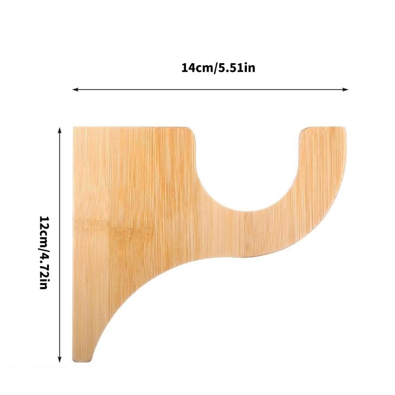 Wood Curtain Rod Bracket Wall Mounted Solid Wood Holder for Family Room and Bedroom Window Use with Wood Finish