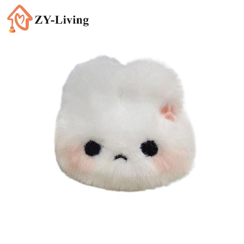 1PCS Cartoon Cute White Rabbit Plush Keychain Kawaii Doll Pendant Backpack Hanging Decoration Car Key Accessorie For Girls Gift