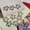 Popular Ancient Silver Alloy DIY Accessories Hollow Flower Pendants DIY Handmade Bracelet Necklace Earrings Materials
