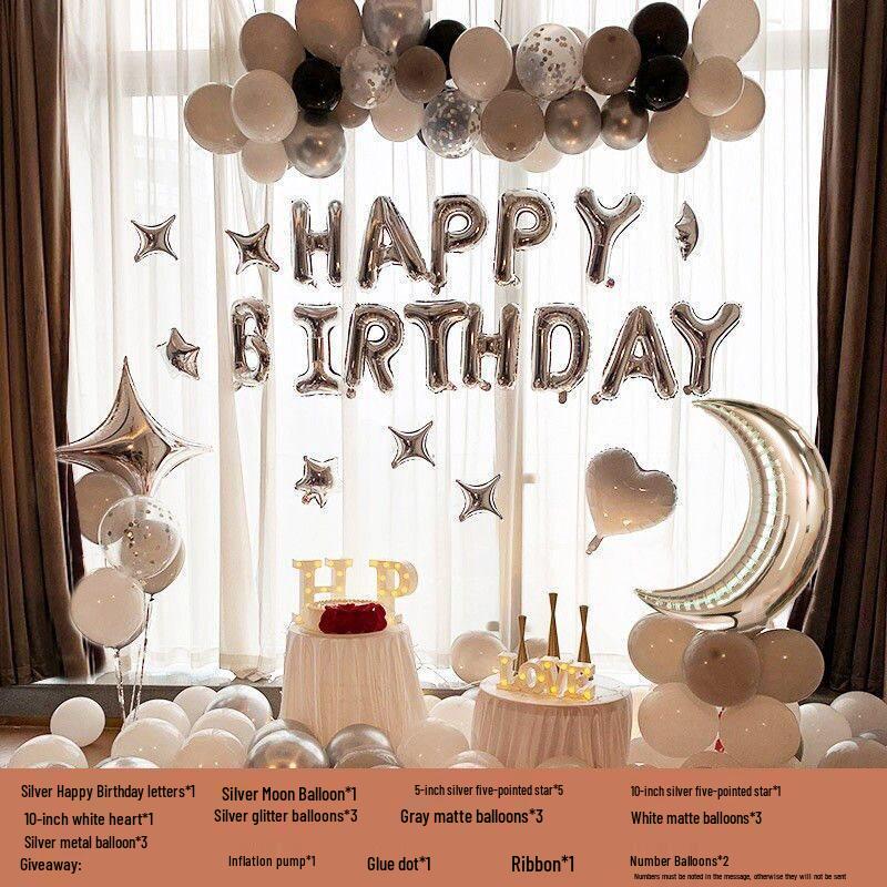 18th Birthday Party Decoration Set - Balloons & Backdrop for Boys and Girls
