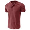 Pánská košile Slim Fit Waffle Henley s krátkým rukávem Pro volný čas Sportovní trička na cvičení pro muže Sportovní triko na 3 knoflíky Letní základní topy odvádějící vlhkost